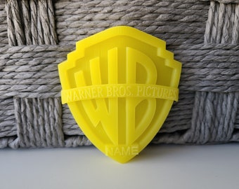 Warner Bros Logo | Warner Bros Television 3D Printed Customizable Gift | Personalized Name Gift | Movie Style Sign | Geek Present