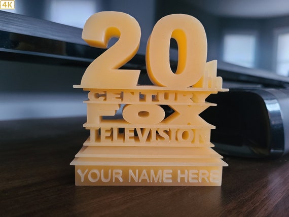 20th Century Fox Television Logo Customizable Twentieth Century 3D Printed  Toy Personalized Name Gift Movie Style Sign Geek Present 