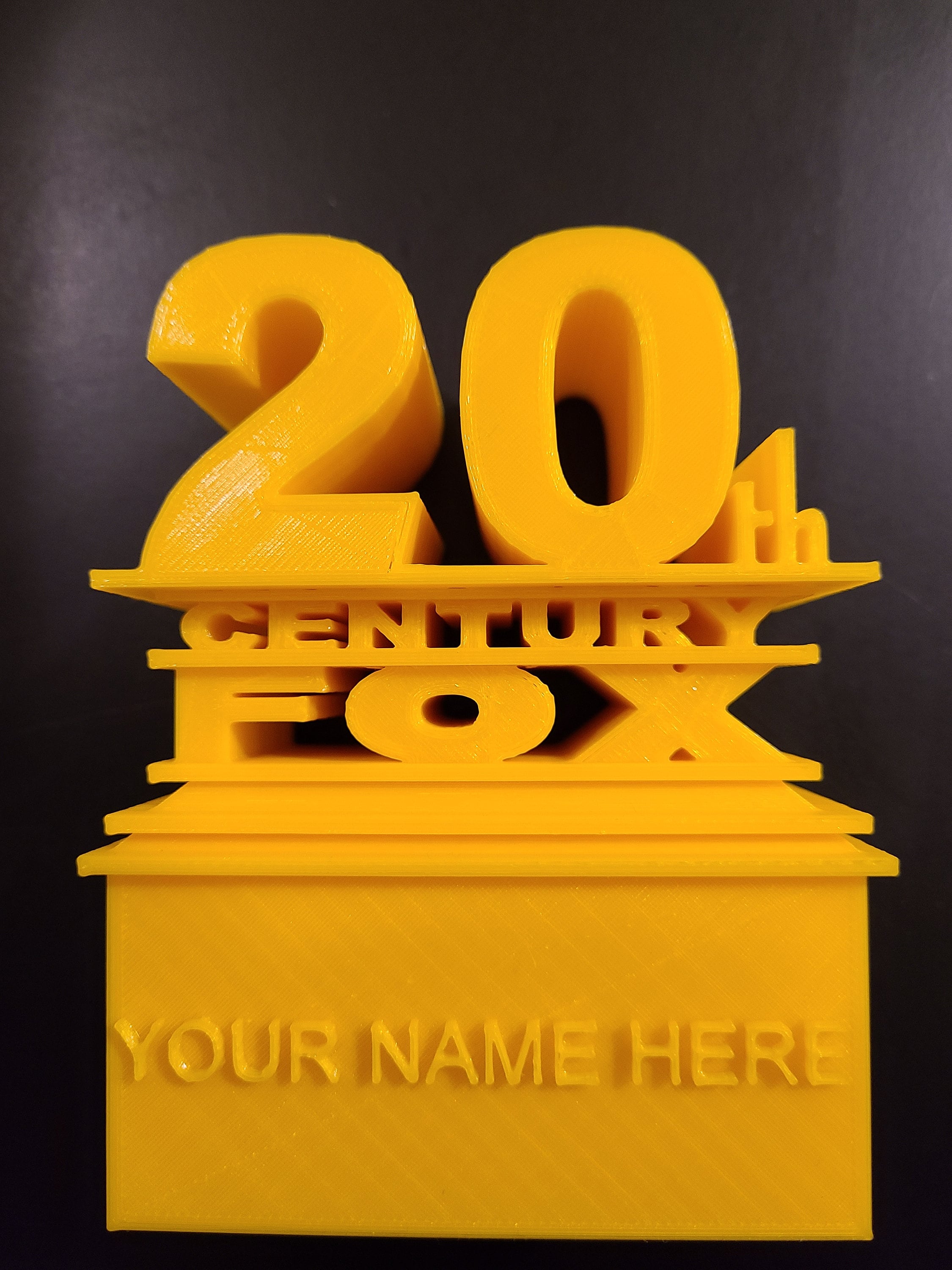 20th Century Fox Logos Puzzle, Movie Style Sign, 3D Printed Custom Gift