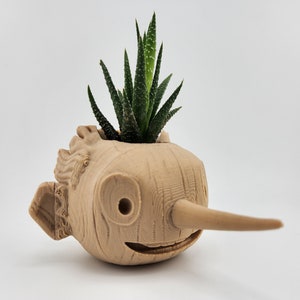 Pinocchio Vase Pot Modern Statue Decoration Succulent Planter Plant Container image 3