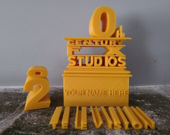 20th Century Logos Puzzle | Customizable Twentieth Century 3D Printed Build Construction | Personalized Toy Set | Movie Style Sign Blocks