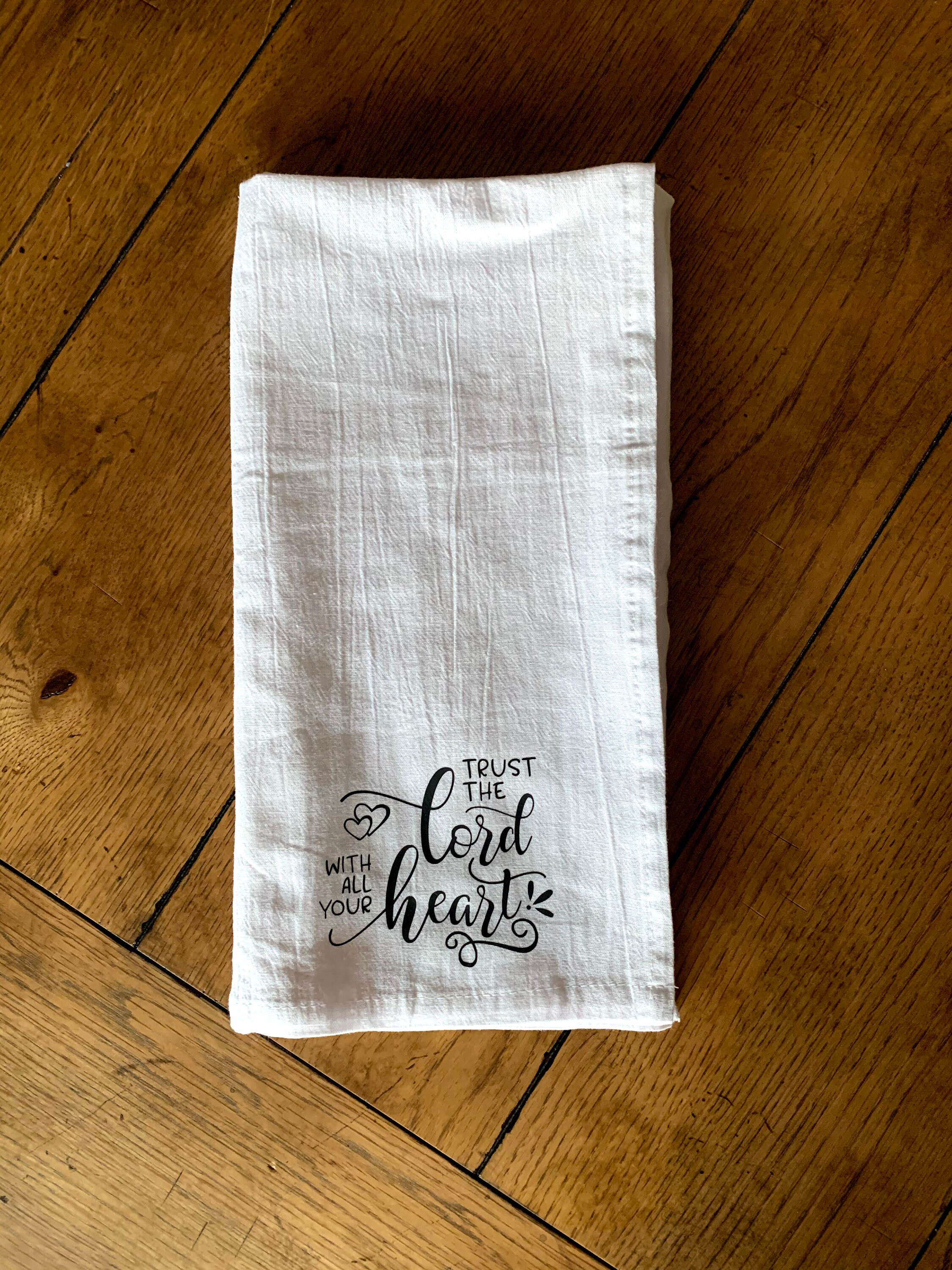 Christian Inspirational Kitchen, Dish, Tea Towels Gifts for Her, Flour