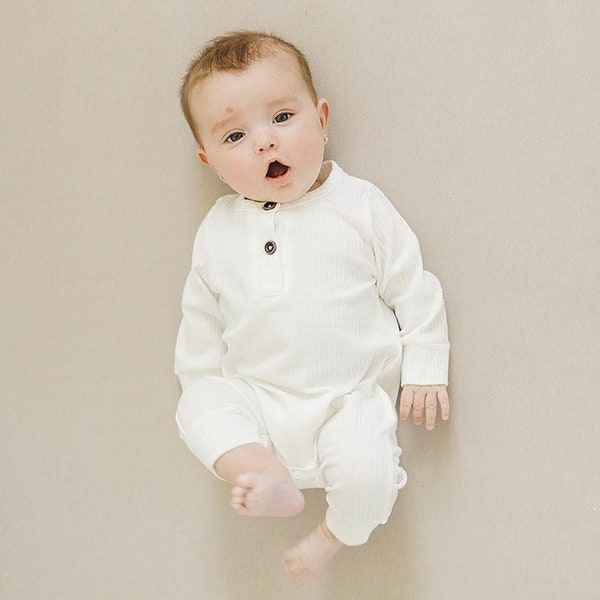 Ribbed Baby Romper Etsy