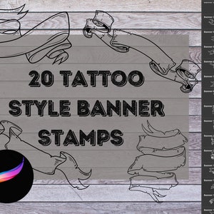 ProCreate Tattoo Banner Stamp Pack - Brushes for iPad