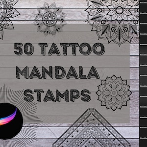Procreate Tattoo Mandala Stamp Pack - Brush Bundle for iPad