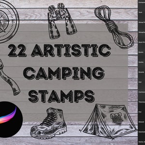ProCreate Camping & Mountaineering Stamp Pack - Brush Bundle for iPad
