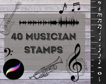 ProCreate Music and Musician Inspired Stamp Pack - Brushes for iPad