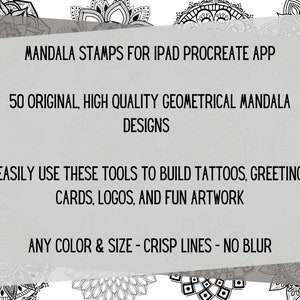 Procreate Tattoo Mandala Stamp Pack - Brush Bundle for iPad - Etsy