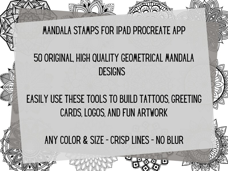 Procreate Tattoo Mandala Stamp Pack - Brush Bundle for iPad - Etsy