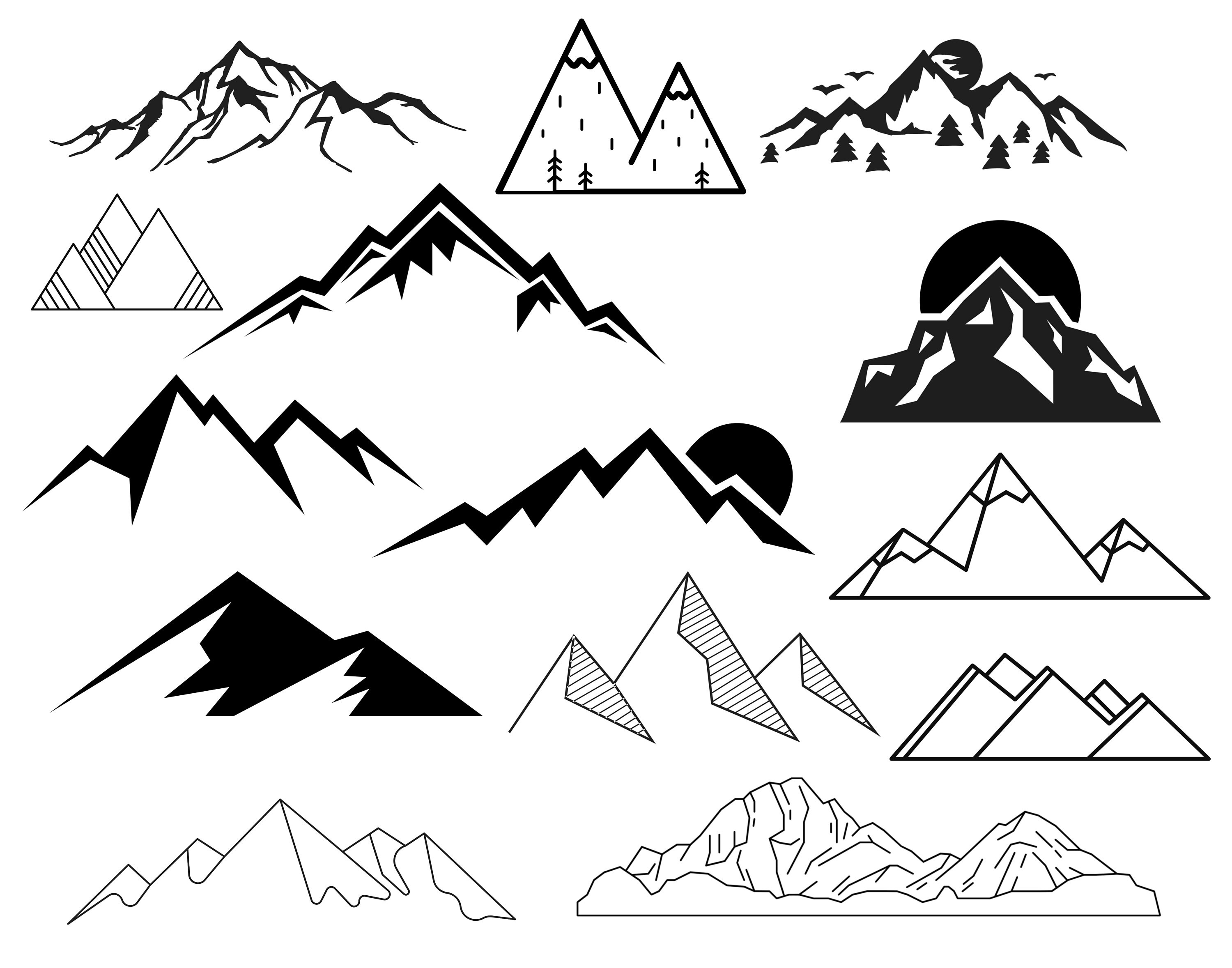 Procreate Mountain Stamp Pack - Mountain Brushes for iPad | Wilderness ...