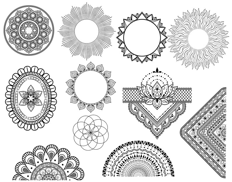 Procreate Tattoo Mandala Stamp Pack - Brush Bundle for iPad - Etsy