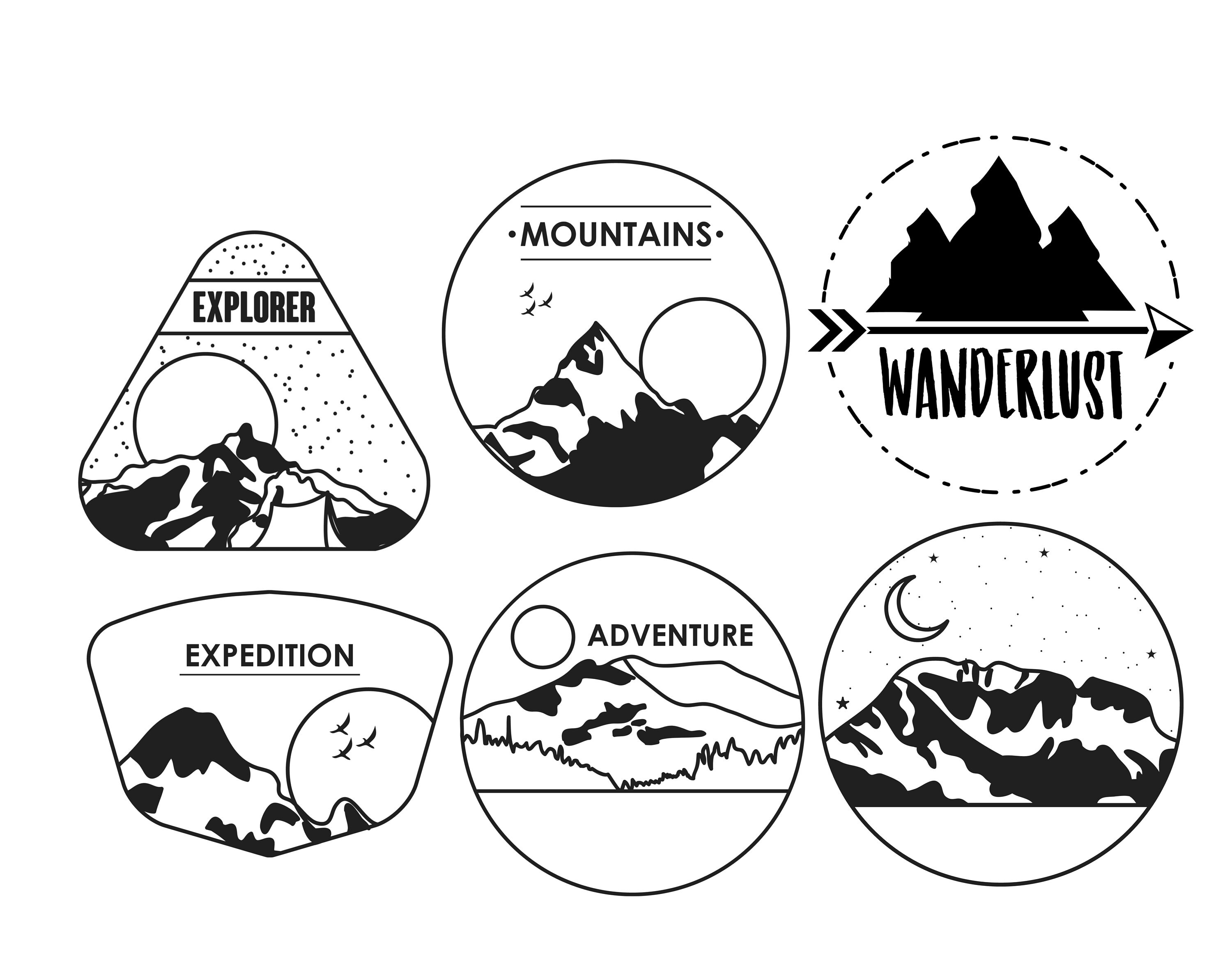 Procreate Mountain Stamp Pack - Mountain Brushes for iPad | Wilderness ...