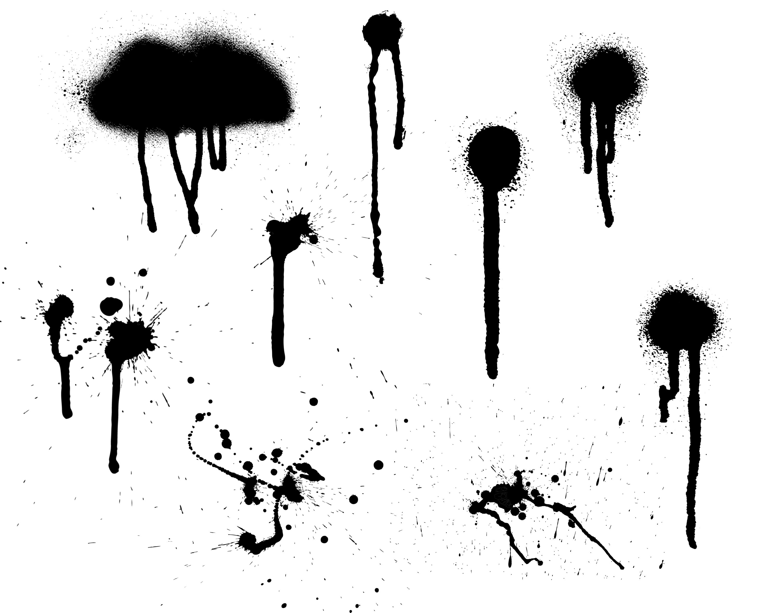 Procreate Splatter Paint Blood Splatters Paint Stroke Etsy