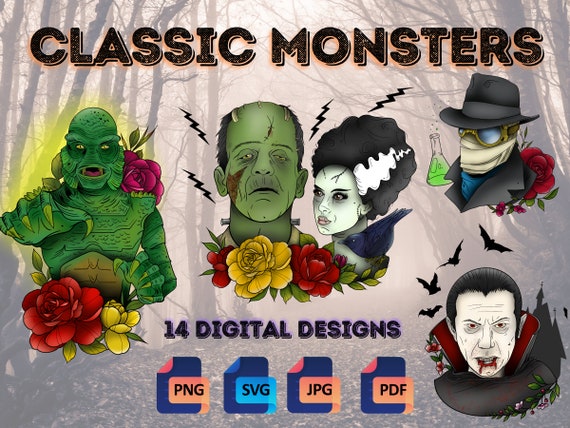 Buy Universal Monsters Horror A4 Heavyweight Matte Tattoo Flash Online in  India  Etsy