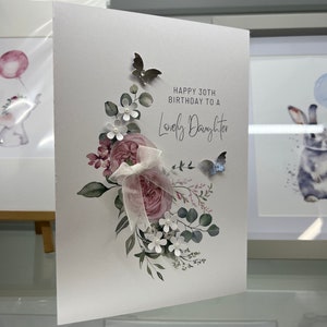 Cartão de aniversário personalizado, avó, filha, amiga, tia, prima. Qualquer idade, 21º, 30º, 40º, 50º, 60º, 70º, 80º, 90º aniversário