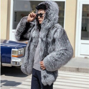 Faux fur online coat etsy