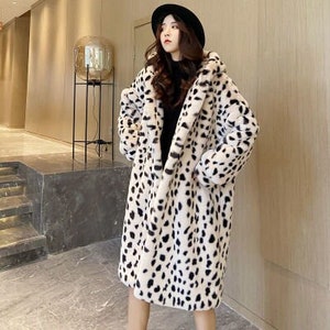 Manteau fausse fourrure dalmatien on sale
