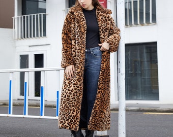 long leopard coat