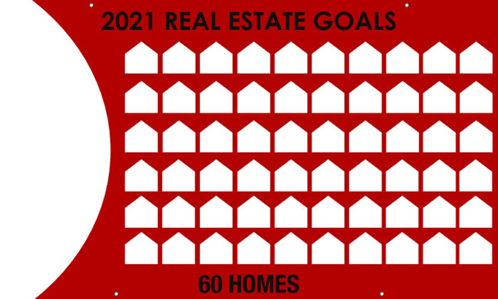 Real Estate Goal Board 60 Homes Etsy