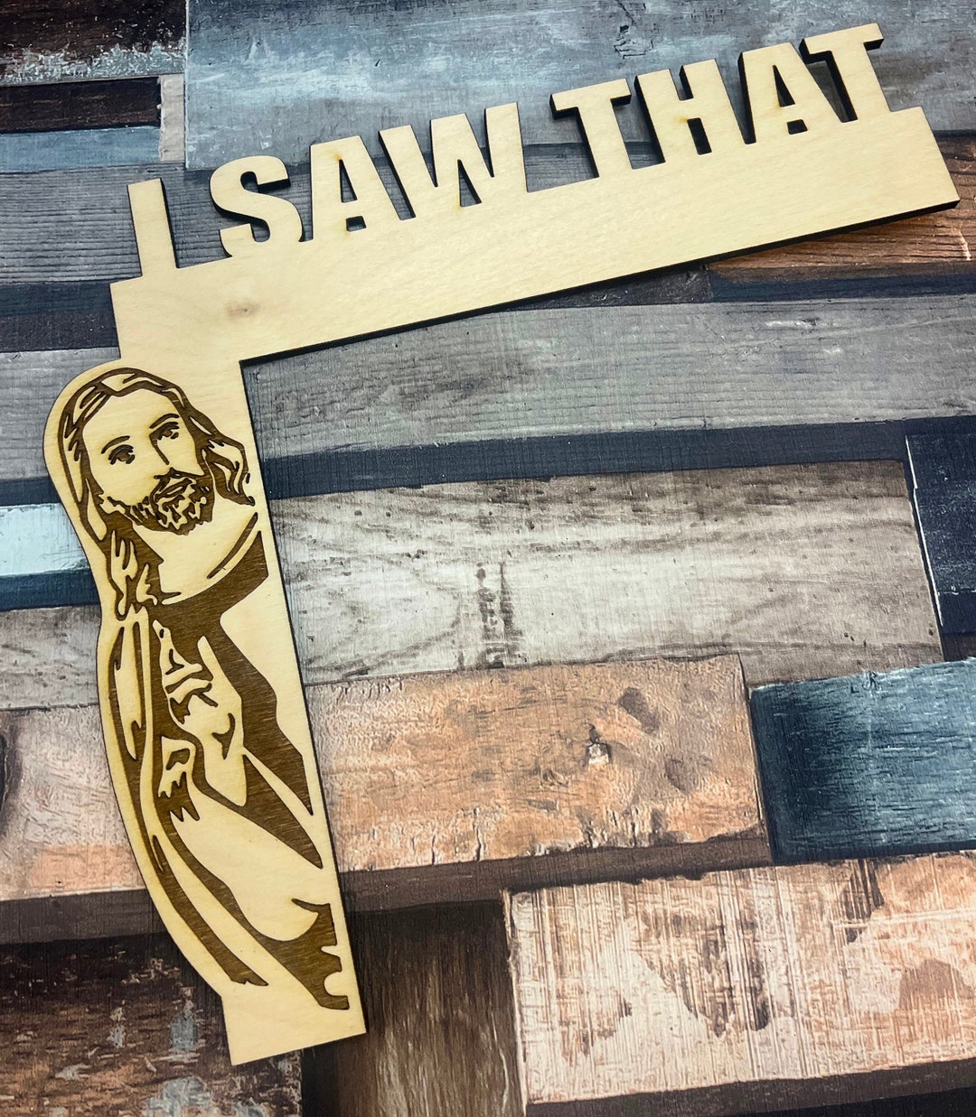 Jesus I Saw That Door Hanger Jesus Door Sign Easter Novelty Jesus Gift Funny Jesus Present