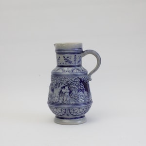Westerwald stoneware beer pitcher Germany 1930s medieval blue saltglaze | ceramic jar jug | mead oktoberfest | neo renaissance