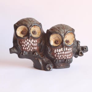 Mid-Century Ceramic Owl Sculpture by Elisabeth Vandeweghe, 1970s Animal Series