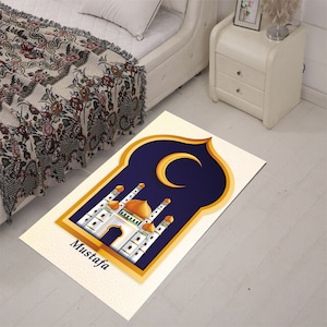 Prayer Mat,Prayer Rug Thick,Prayer Rug Women,Prayer Rug White,Anti Slip Backing Rug,Gift For Muslim,Janamaz, Musallah, Prayer Rug, Decor Rug