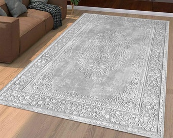 Turkish Rug, Area Rug, Retro Rug, Home Decor Carpet, Off White Rug, Turkey Salon Carpet, Living Room Carpet,Bedroom Rug, Office Rug,Area Rug