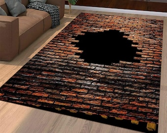 Brick Pattern Rug - Etsy UK