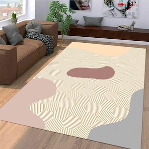 Minimalist Art Rug, Floor Mat, Modern Minimal Rug, Contemporary Living Room Rug, Abstract Art Area Rug, Mid Century Modern Rug