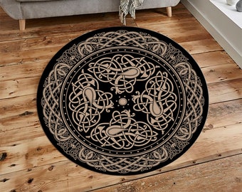 Bird Celtic, Ancient Celtic Mythological Symbol, Mythological Symbol, Celtic, Celtic Rug, Round Rug, Celtic Pattern Round,Popular Themed Rug