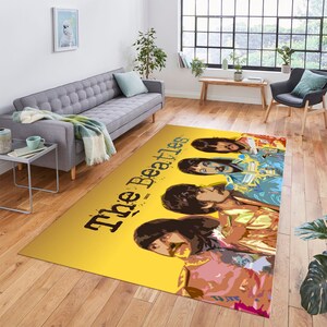 The Beatles, The Beatles Rugs, Beatles Rug, The Beatles Decor Rug, Music Rug, Best Valentine Gift for Beatles Lover, Beatles Fun Decor Rug