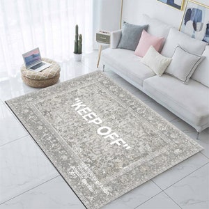 IKEA OFF-WHITE Keep Off Rug Grey White VIRGIL ABLOH Wall Art New, 200 x  300 cm