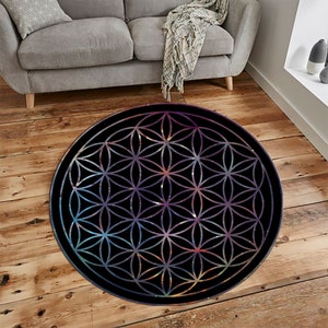 Flower of Life, Flower of Life Decoration, Sacred Geometry Home Decoration, Flower, Flower Of Life Rug, Flower Life, Sacred Geometry, Flower