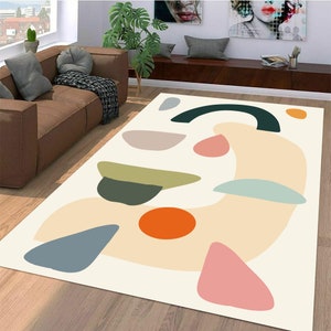Large Area Rugs for Office, Modern Area Rug for Living Room, Bedroom M –  Art Painting Canvas