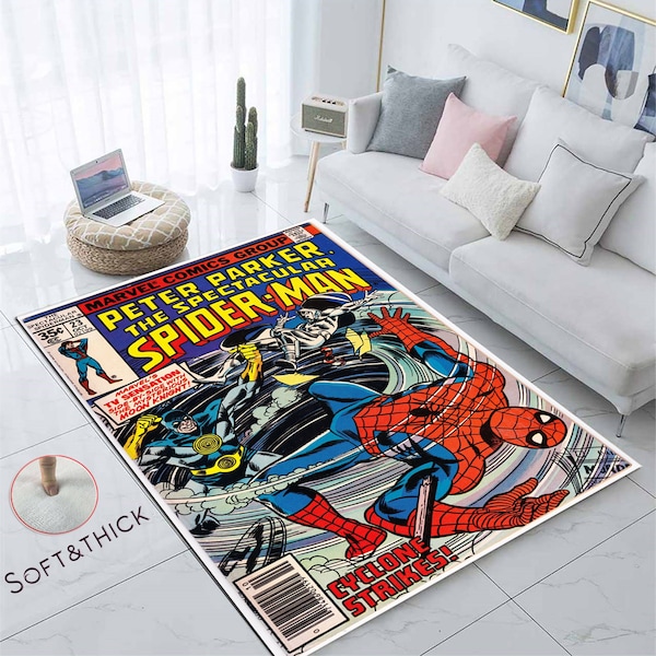 Spiderman, Hombre Araña, Alfombra De Dibujos Animados De Leyenda, Leyenda, Cómic, El Sorprendente Hombre Araña, Alfombra Fantástica, Alfombra De Spiderman, Alfombra De Decoración, Cómics De Películas