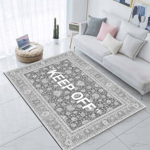 Do salonu, Keep Off Carpet, Keep Off Rug, Keep Off, Fan Carpet, Off White, Popular Rug, Themed Rug, Home Decor, For Bedroom Dywan, Gift