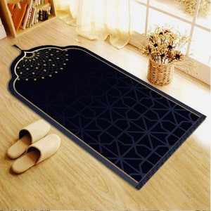 Luxury Muslim Prayer Rug, Islamic Prayer Mat, Sajada, Shaped Prayer Rug, Shaped, Fringes Decorative Rug, Fringed Designer Carpet, Prayer Mat