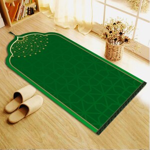 Shaped Prayer Rug, Shaped, Luxury Muslim Prayer Rug, Islamic Prayer Mat, Sajada, Fringes Decorative Rug, Fringed Designer Carpet,Prayer Mat