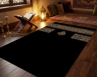 Modern Velvet Muslim Prayer Rug, Soft Janamaz, Eid Gift