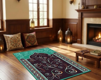 Personalized Turkish Prayer Rug, Islamic Muslim Gift