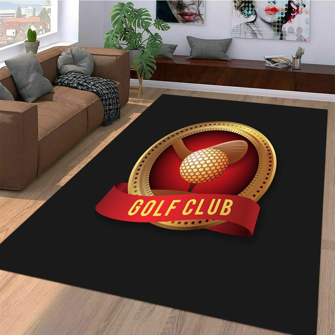 Golf Entry Rug Golf, Golf Course, Print, Golf Course Art, Map, Golf Ball, Golfers Gift ...