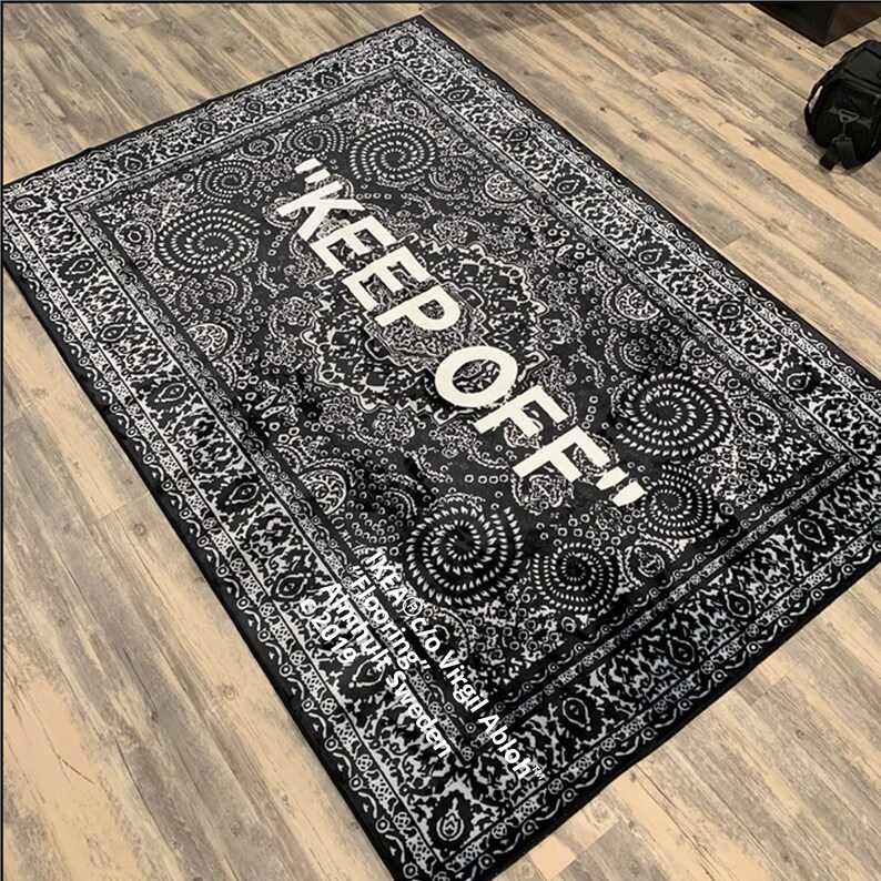 Keep off Rug off White Rug Keepoff Pattern Popular Rug Etsy
