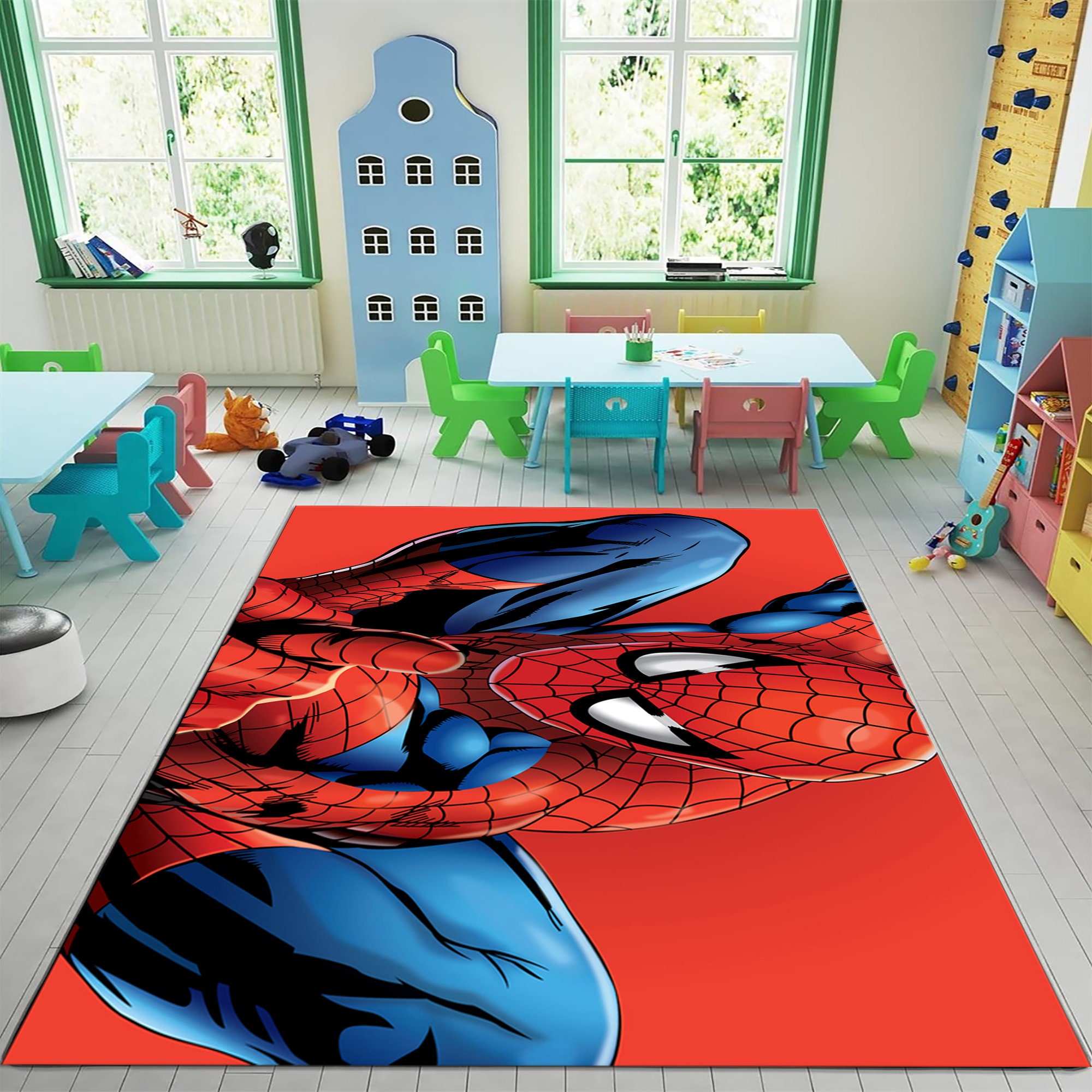 Allenada Tapis D'Extérieur, Impression 3D Tapis Spiderman Chambre