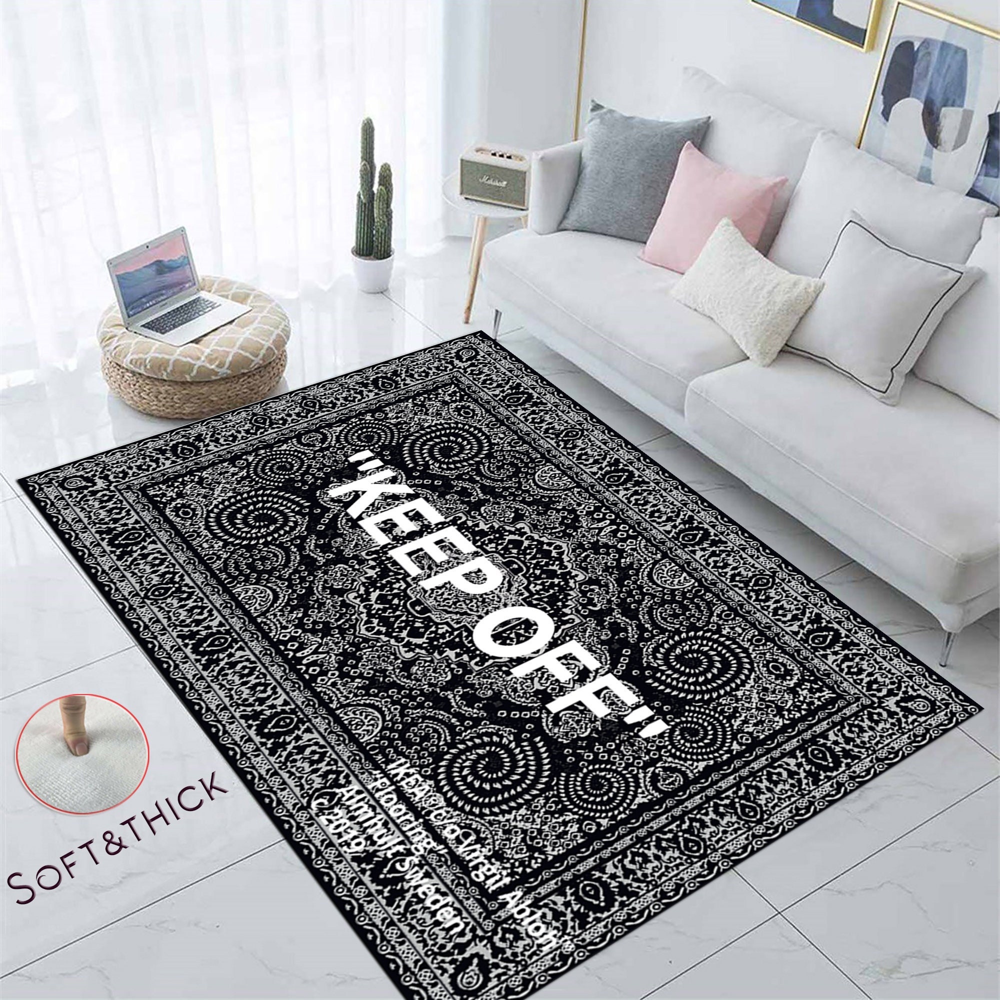 Wet Grass Rug, off White Rug, Virgil Abloh Rugs, Bed Rug, Carpet for Living  Room, Area Rug, Personalized Gift, Home Decor, Production 2022 