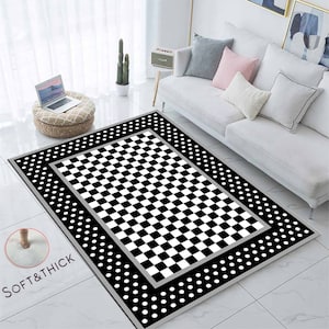 Black and White Rug, Black and White, Checkered Rug, Rug, Outdoor Indoor Rug, for Layered Door Mats, Farmhouse, Entry Way Rug, Door Mats