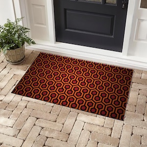 The Shinning Overlook Hotel Pattern Doormat, Overlook Hotel Carpet Pattern, Welcome Mat, Indoor-Outdoor, Horror,Ruggable Rugs, Bathroom Rugs
