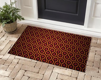 The Shinning Overlook Hotel Pattern Doormat, Overlook Hotel Carpet Pattern, Welcome Mat, Indoor-Outdoor, Horror,Ruggable Rugs, Bathroom Rugs