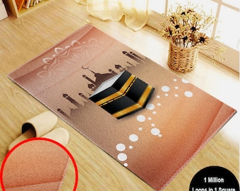 Personalized Woven Prayer Rug: Islamic Design Muslim Gift