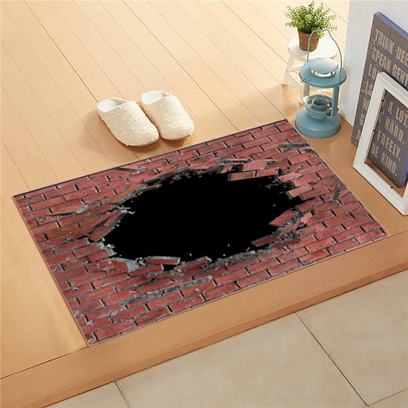 Vortex Illusion Doormat 3D Effect Rectangular Version 3D Etsy
